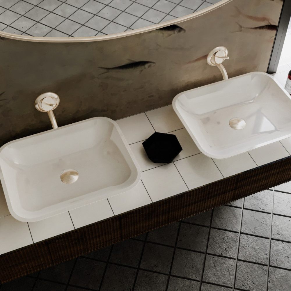 Cast marble sanitary ware