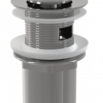 Wash-basin CLICK/CLACK waste 5/4", metal with overflow, square plug A393 Alca