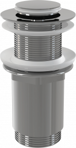 Wash-basin CLICK/CLACK waste 5/4", metal without overflow, small plug, for plastic and glass wash-basins A394 Alca