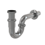 Wash-basin trap “U” DN32, with coupling nut 5/4", metal Chrome A432 Alca