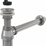 Wash-basin trap, metal DN32, with metal waste 5/4"  Chrome A437 Alca