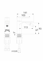 Смеситель для биде 3/8" Flow Pro FuturBath — изображение 4
