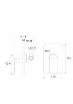 Встраиваемый душевой смеситель G1/2" Flow Pro FuturBath — изображение 4