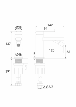 Bidet Mixer 3/8″ Rondo FuturBath - Image 7