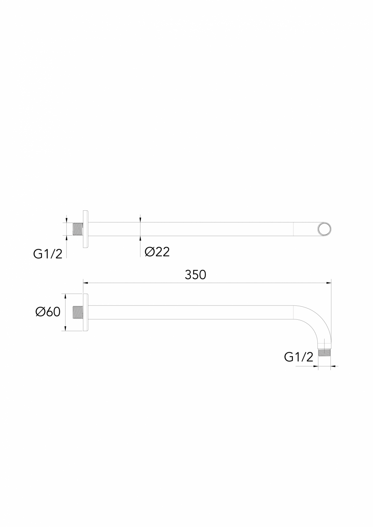 Dušas stienis 350 mm Rondo FuturBath - Image 7