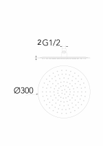 Round Slim Shower head 300mm Rondo FuturBath - Image 7