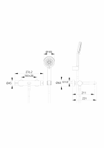 Wall-mounted Exposed Bath-shower Mixer Rondo FuturBath - Image 7