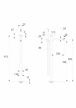 Floor-standing Bathtub Mixer Rondo FuturBath - Image 7