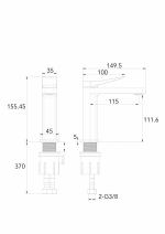 Izlietnes jaucējkrāns 3/8" Allure FuturBath - Image 5