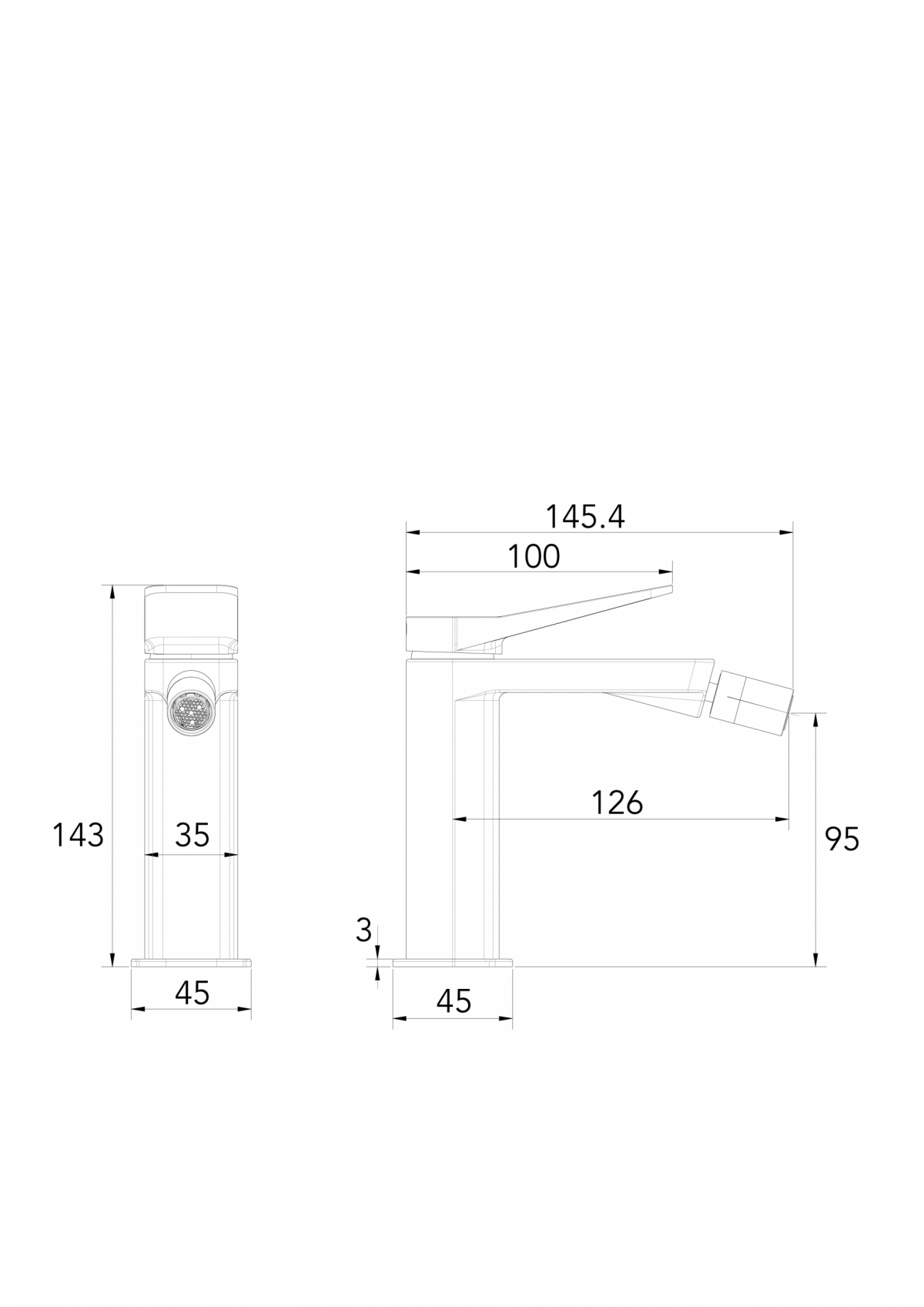 Bidet Mixer 3/8″ Allure FuturBath - Image 5