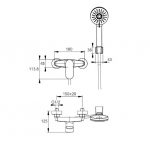 Настенный наружный душевой смеситель G1/2" Flow Pro FuturBath — изображение 4