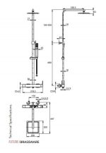 Нетермостатическая квадратная душевая колонна Flow Pro FuturBath — изображение 4