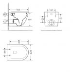 Kivu kolekcija pie sienas stiprināms tualetes pods FuturBath - Image 4