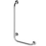 HELP: Sienas atbalsta rokturis kreisajam, 890 mm, pulēts, ar vāku, nerūsējošais tērauds