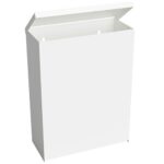 Wall mounted waste bin, 6 l, stainless steel, white