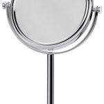 Double-sided cosmetic mirror free standing, ø 200 mm