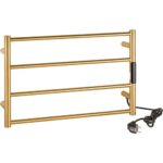 Heated towel rail 560x370x90 mm, 63W, stainless steel, matt, gold