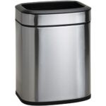 Atkritumu tvertne, 6 l, pirkstu nospiedumu necaurlaidīga, nerūsējošā tērauda, pulēta