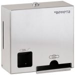 Tampon and pad dispenser, stainless steel, brushed