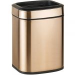 Waste bin 6L, FingerPrint proof, dark gold