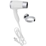 Фен с держателем, прямой провод, белый