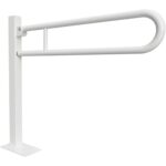 HELP: Salokāms U veida rokturis, stiprināms pie zemes, 850 mm, balts, bez pārsega