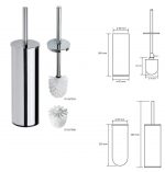 OMEGA: Напольный держатель для унитазного ёршика, Белая щётка. — изображение 2