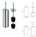 OMEGA: Tualetes birstes turētājs, brīvi stāvošs, Melna birste - Image 2