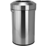Atkritumu tvertne, 90 l, nerūsējošā tērauda, matēta