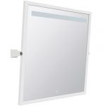HELP: Tilting mirror with LED lighting, touch sensor, 600 x 600 mm, white