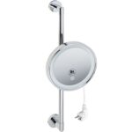 Cosmetic mirror with LED lighting, ø 200 mm