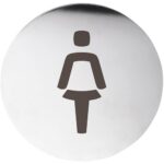 HOME: Табличка – Для женщин, круг, блеск