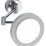 Cosmetic mirror with LED lighting, ø 200 mm