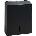 Paper towel dispenser, 350 mm, stainless steel, black