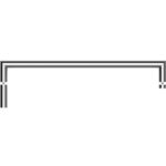 OMEGA: Полотенцедержатель для стеклянной двери, 500 мм