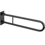 HELP: Откидной U-образный поручень, 813 мм, с крышкой, черный