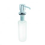 Integrated soap/detergent dispenser, 300 ml, stainless steel/plastic, polished