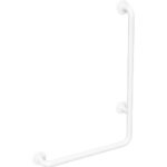 HELP: Поручень для душа без крышек 890 мм, пpaвый, белый