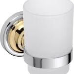 RETRO zelts/hroms: Zobu birstes turētājs