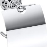 RETRO hroms: Tualetes papīra turētājs ar vāku