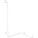 HELP: Dušas rokturis ar vertikālu atbalstu kreisajā pusē, balts, bez pārsega