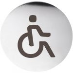 HOME: Pictogram – Disabled toilet, circle, polished