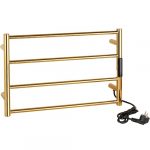 Heated towel rail 560x370x90 mm, 63W, stainless steel, polished, gold