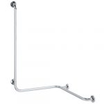 HELP: Dušas rokturis ar vertikālu atbalstu kreisajā pusē, pulēts, ar vāku, nerūsējošais tērauds