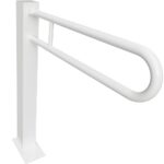 HELP: Folding grab bar U-shaped, ground mounted 750 mm, white, without cover