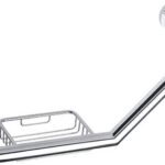 OMEGA: Grab bar angled with soap dish, 45°, polished