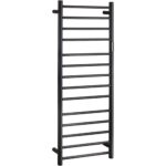 Электрический полотенцесушитель 450x1320 мм, 180W, нержавеющая сталь, черный