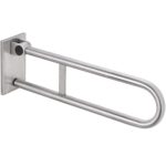 HELP: Съемный откидной поручень, 600 мм, с крышкой, нерж. сталь, шлиф