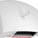 Automatic hand dryer, 1800 W, plastic, white
