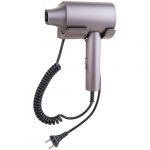 Hair dryer wall-mounted with holder, 2000W, grey